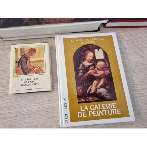 58 - Collection of 5 x Books; Cathedrales, Caravaggio, Russian Icons, La Galerie De Peinture, and One Oth... 