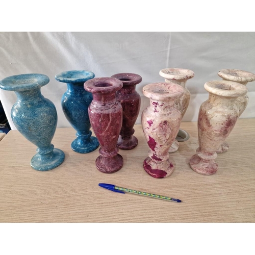 59 - Collection of 8 x Stoneware Vases, Assorted Colours, (Nb. 2 a/f)