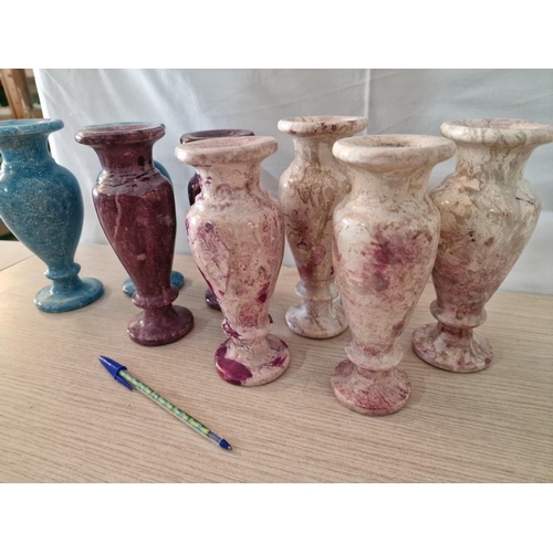 59 - Collection of 8 x Stoneware Vases, Assorted Colours, (Nb. 2 a/f)