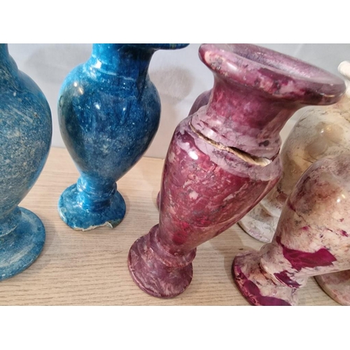 59 - Collection of 8 x Stoneware Vases, Assorted Colours, (Nb. 2 a/f)