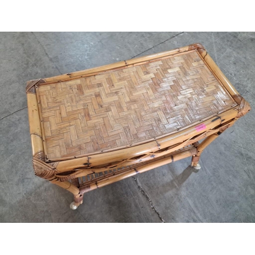 63 - Bamboo Trolley with Lower Rack, (Approx. 78 x 43 x 75cm)