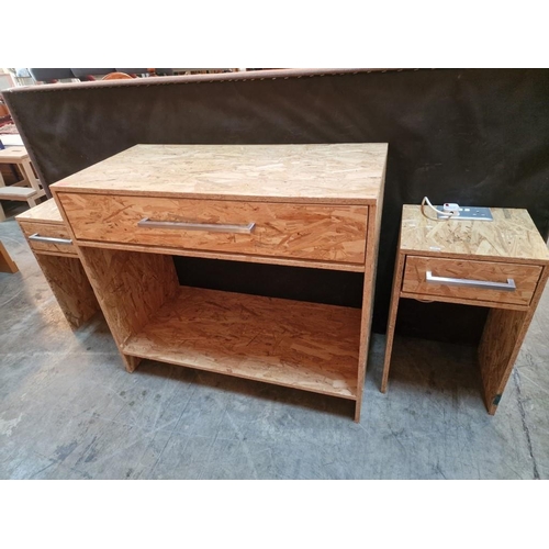 154 - Custom Made OSB Wooden Bedroom Furniture Set of Dressing Table with Drawer, (Approx. 93 x 45 x 80cm)... 