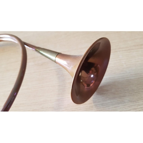 172 - Vintage Copper & Brass Circular Hunting Horn