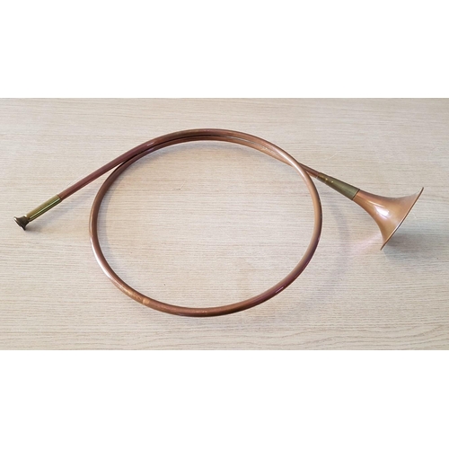 172 - Vintage Copper & Brass Circular Hunting Horn