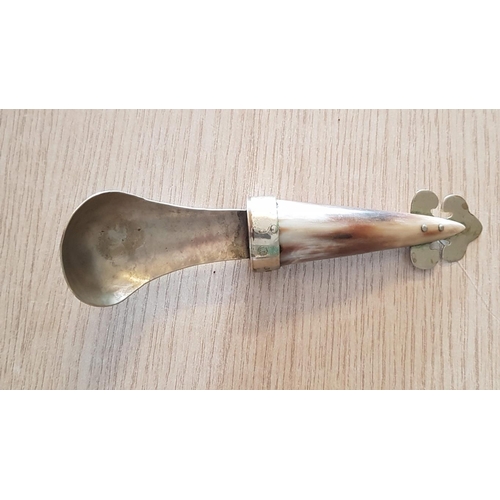 309 - Handmade Spoon / Ladle with Bull Horn Handle, (Approx. L 18cm)