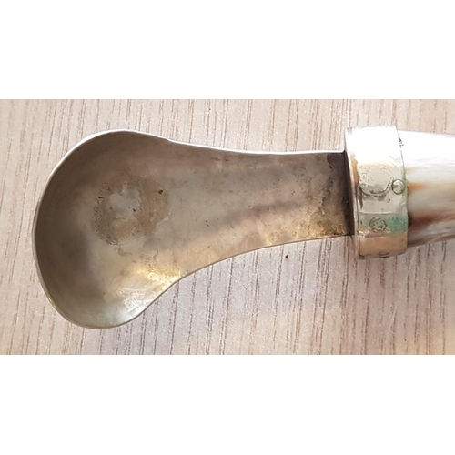 309 - Handmade Spoon / Ladle with Bull Horn Handle, (Approx. L 18cm)