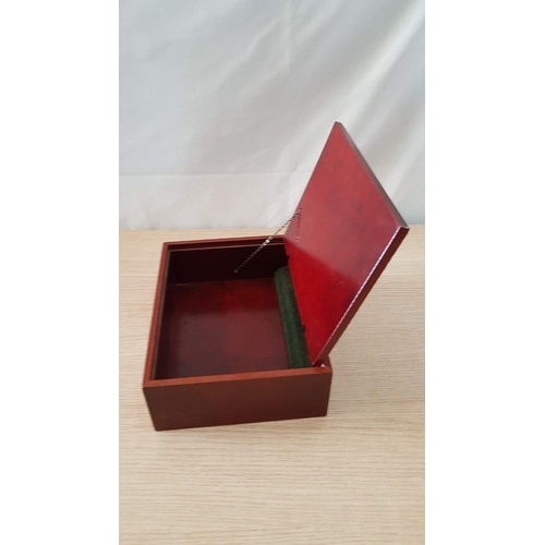 537 - Jewellery Box in Worked Silver and Wood, (Approx. 21.5 x 17 x 7cm)