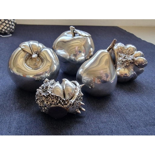 137 - Collection of 5 x Electroform Silver (.925) Ornamental Fruits, (Approx. H's: 6-7cm), (5)