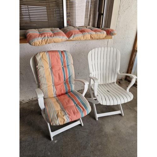 98 - Pair of High Quality 'ALLiBERT Tangor' Reclining Garden Arm Chairs; Made from Marine Grade Resin, wi... 