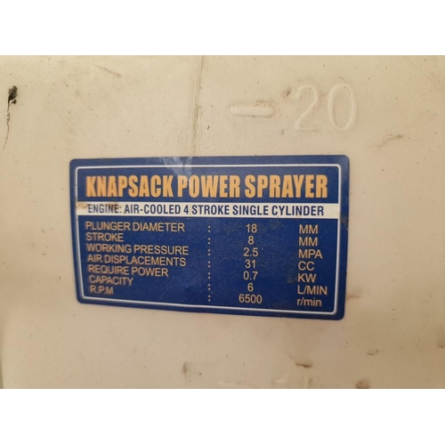 79 - '768 KnapSack Power Sprayer', Petrol Back Pack Garden Sprayer, * Basic Test and Seen Working When Lo... 