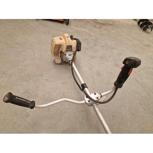 85 - PowerPlus Petrol Brush Cutter, (Model: POWXG3041), * Basic Test and 'Nearly' Started when Lotted! *