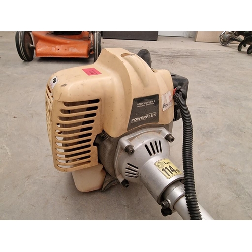 85 - PowerPlus Petrol Brush Cutter, (Model: POWXG3041), * Basic Test and 'Nearly' Started when Lotted! *