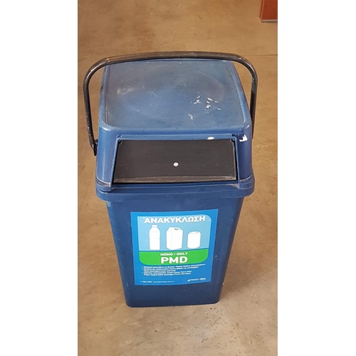 71 - Blue 'Plastic' Plastic Recycling Bin, (Approx. 37 x 40 x 67cm)