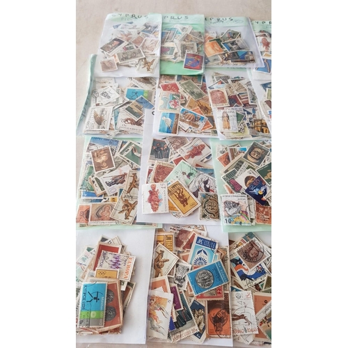 794 - Huge Collection of Approx. 1,500 Assorted Cyprus Stamps; Vintage / Retro and Modern