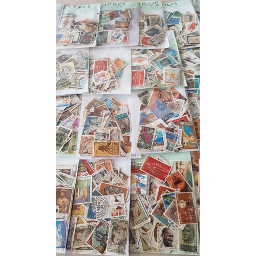 794 - Huge Collection of Approx. 1,500 Assorted Cyprus Stamps; Vintage / Retro and Modern