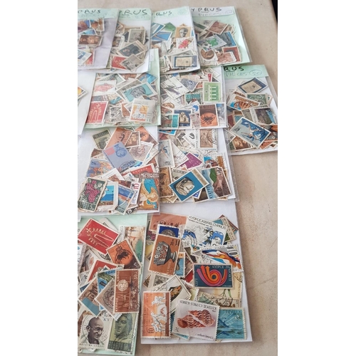 794 - Huge Collection of Approx. 1,500 Assorted Cyprus Stamps; Vintage / Retro and Modern