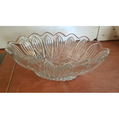 796 - Collection of Retro Cut-Glass Tableware; 5 x Different Serving Dishes, Fruit Bowls, Sweet Bowls, San... 