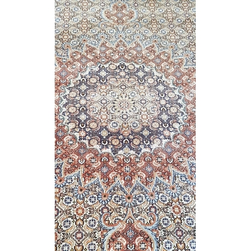 96 - Large Classic Oriental Carpet in Earth Colour, Classic Pattern, Believed to be Wool & Silk, (Approx.... 