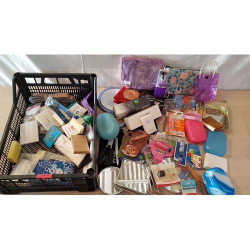 305 - Large Collection of Beauty Accessories and Other Treasures; Cosmetics, Shopping Bags, Makeup Mirrors... 