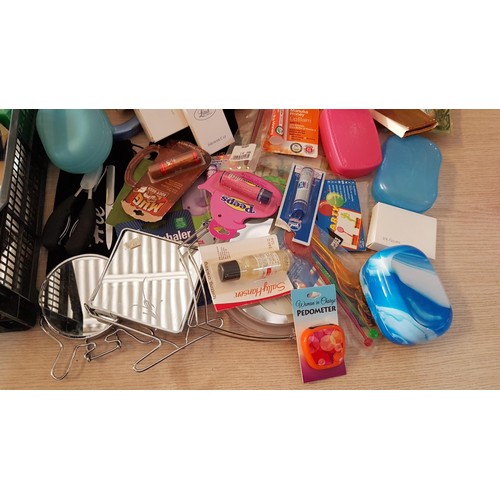 305 - Large Collection of Beauty Accessories and Other Treasures; Cosmetics, Shopping Bags, Makeup Mirrors... 