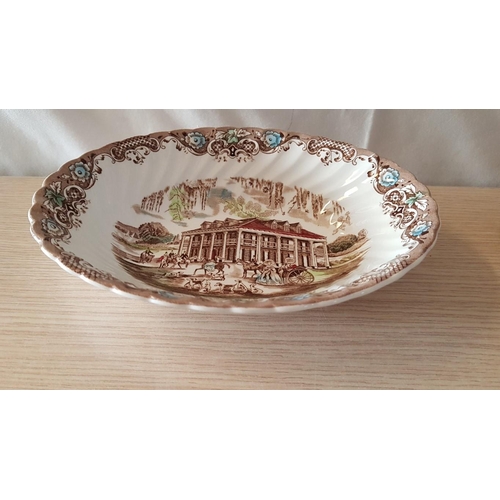 73 - 2 x Oval Serving Dishes (Approx. 23 x 18cm), Multicolour Heritage Hall Southern Plantation, a Typica... 