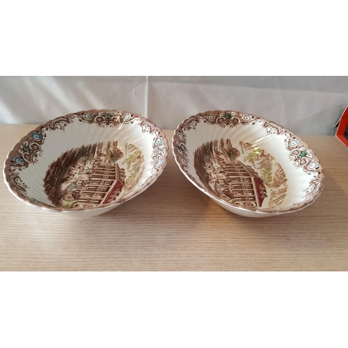 73 - 2 x Oval Serving Dishes (Approx. 23 x 18cm), Multicolour Heritage Hall Southern Plantation, a Typica... 