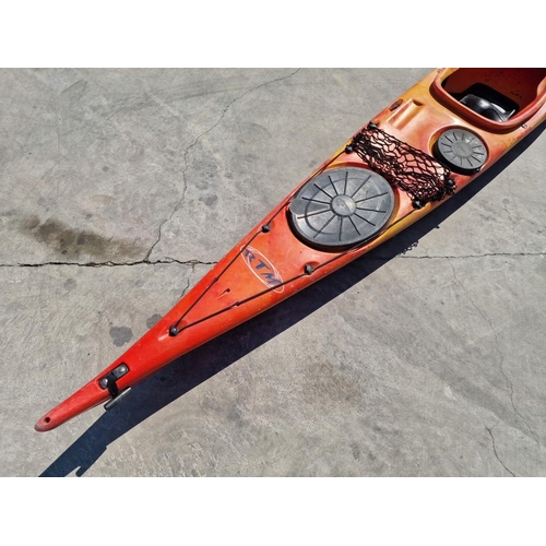 120 - RTM (Rotomod) Sea Kayak, with 3 x Rubber Hatch Covers, Deck Line, Made in France, (Approx. L: 485cm)