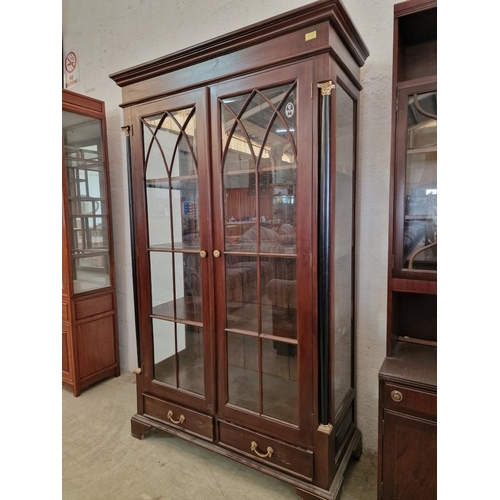 183 - Classical Style Display Cabinet with Double Opening Door, 3 Wooden Shelves, Over 2-Drawers, (Approx.... 