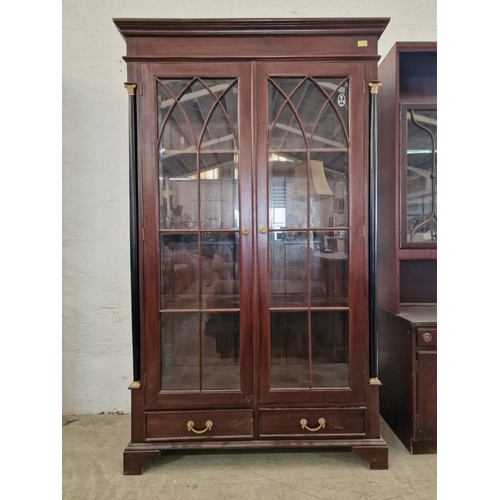 183 - Classical Style Display Cabinet with Double Opening Door, 3 Wooden Shelves, Over 2-Drawers, (Approx.... 