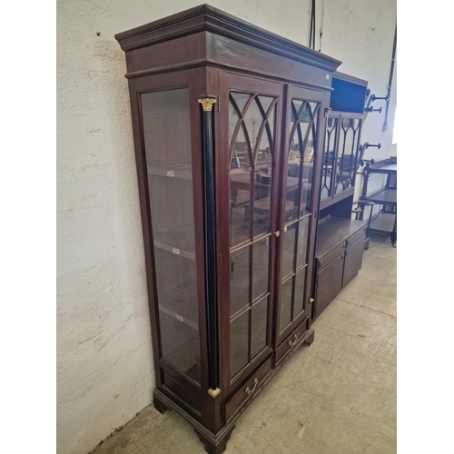 183 - Classical Style Display Cabinet with Double Opening Door, 3 Wooden Shelves, Over 2-Drawers, (Approx.... 