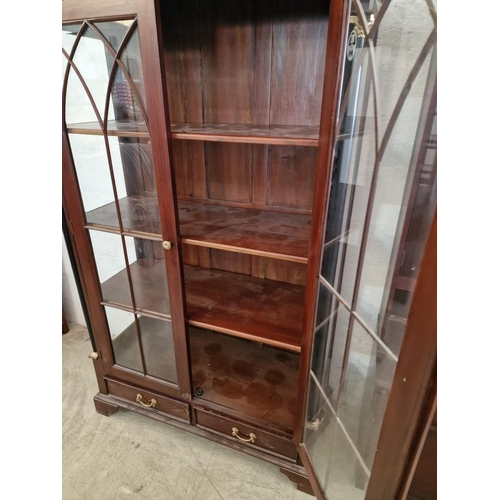 183 - Classical Style Display Cabinet with Double Opening Door, 3 Wooden Shelves, Over 2-Drawers, (Approx.... 