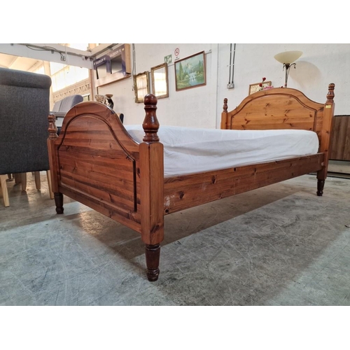 465 - Solid Wood (Pine) Single Bed with Orthopedic Mattress, (Approx. 105 x 195cm)