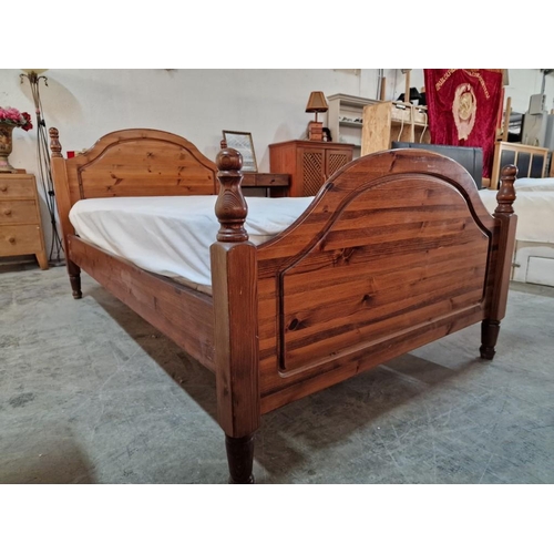 465 - Solid Wood (Pine) Single Bed with Orthopedic Mattress, (Approx. 105 x 195cm)
