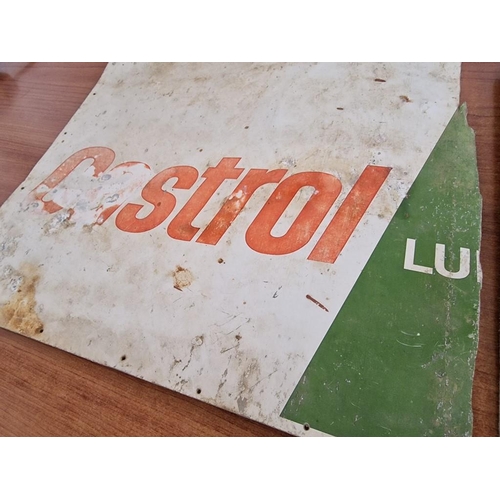 38 - Vintage Metal Castrol Part Sign, Together with 'Simca Aronde' Car Advert on Metal (French), (Approx.... 