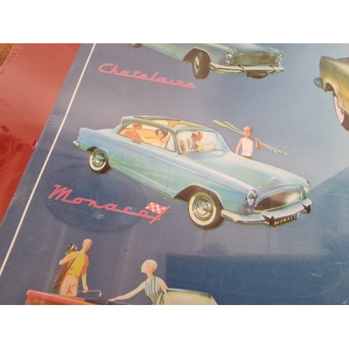 38 - Vintage Metal Castrol Part Sign, Together with 'Simca Aronde' Car Advert on Metal (French), (Approx.... 