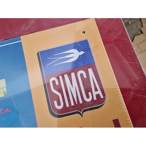 38 - Vintage Metal Castrol Part Sign, Together with 'Simca Aronde' Car Advert on Metal (French), (Approx.... 