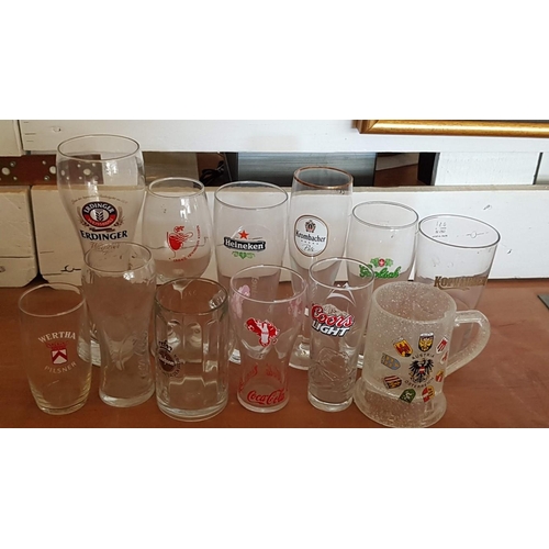 78 - Collection of 12 x Collectable Advertising Glasses, (12)