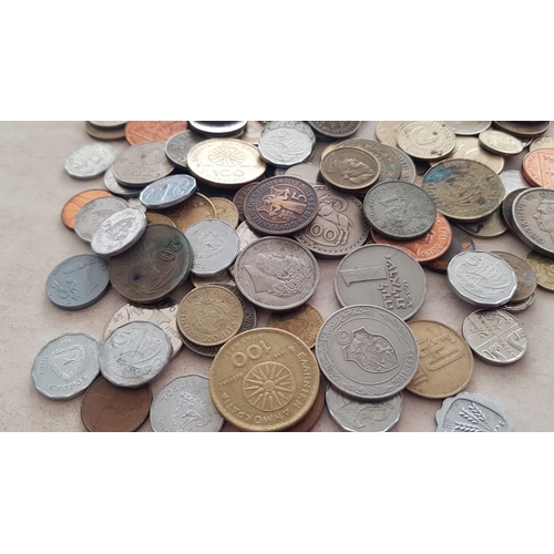 13 - Collection of Assorted World Coins, Incl. Cyprus, Tunisia, China, Canada, England, Israel, Greece, R... 