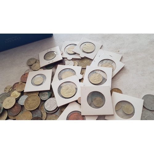 13 - Collection of Assorted World Coins, Incl. Cyprus, Tunisia, China, Canada, England, Israel, Greece, R... 