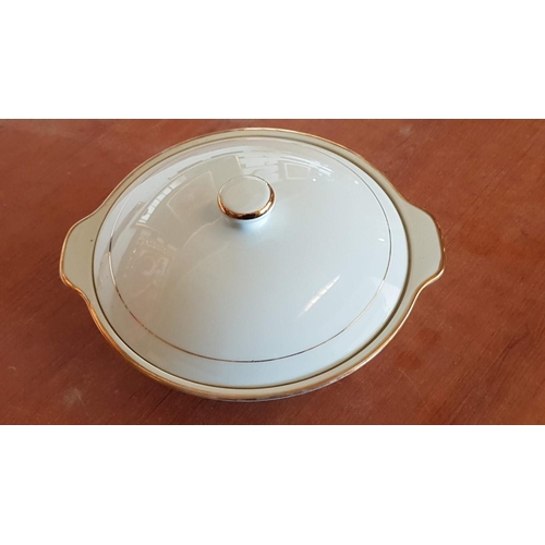 32 - 3 x White Porcelain Soup Tureens with Lids, (2 x Bavarian, Germany and One Other), (3)