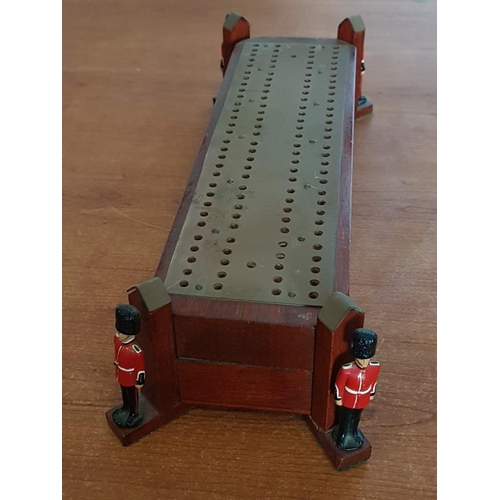 142 - Rare Vintage John Mayne 'On Guard' Military Cribbage Board Game