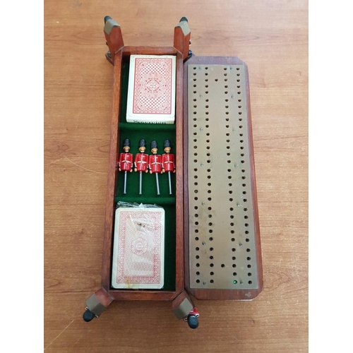 142 - Rare Vintage John Mayne 'On Guard' Military Cribbage Board Game