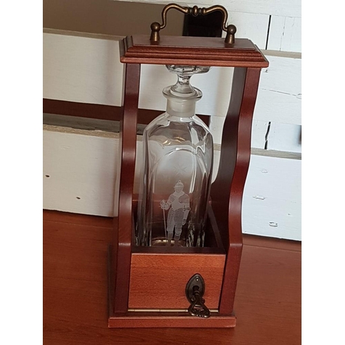 144 - 'Knight of Malta' Single Tantalus Decanter