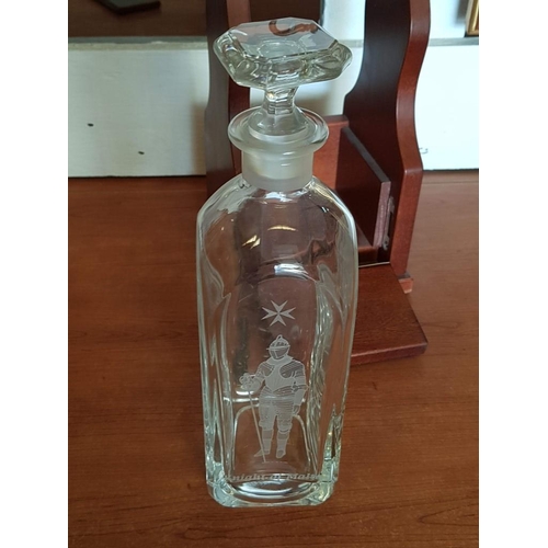 144 - 'Knight of Malta' Single Tantalus Decanter