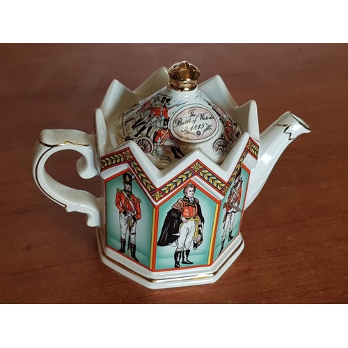 145 - Sadler 'Minster Battle of Waterloo' Teapot from Classic Teapot Collection, 4441,  Staffordshire, Eng... 