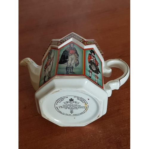 145 - Sadler 'Minster Battle of Waterloo' Teapot from Classic Teapot Collection, 4441,  Staffordshire, Eng... 