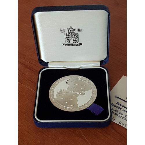 146 - 'Euro Tunnel Celebration 94', Sterling Silver Proof Commemorative Medal (Limited Edition No. 0663) i... 