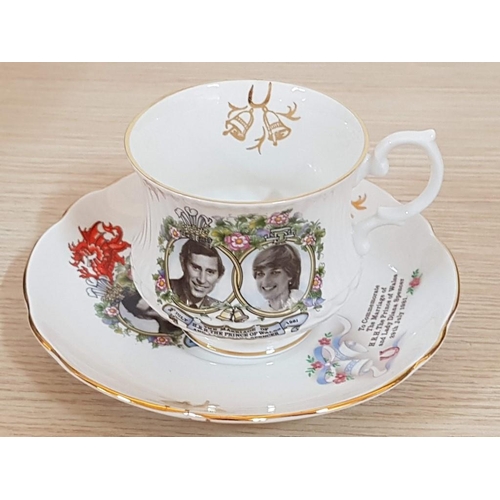 16 - Commemorative Porcelain Cup & Saucer, 'The Marriage of HRH The Prince of Wales and Lady Diana Spence... 