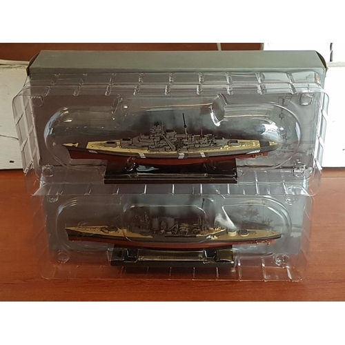 160 - 2 x Scale Model Ships; 'Bismark' (71341010 and 'HMS Hood' (7134103) with Original Boxes, by Edition ... 