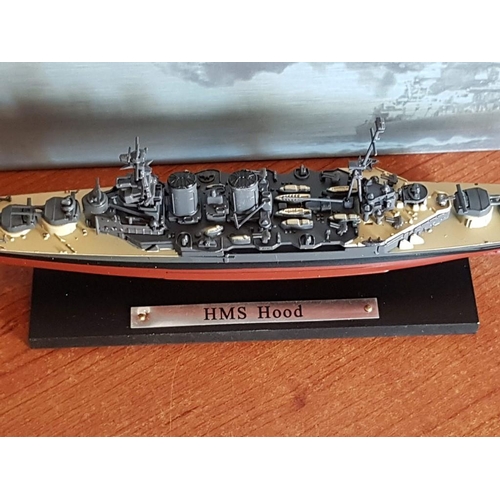 160 - 2 x Scale Model Ships; 'Bismark' (71341010 and 'HMS Hood' (7134103) with Original Boxes, by Edition ... 